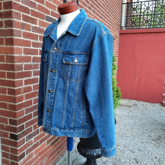 Lee Vintage 90's Denim Trucker Jacket Unisex Spring Blogger - Picture 4 of 12